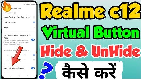 Realme c12 mein Virtual Buttons ko Hide or UnHide kaise kare | Realmec12 Virtual Button Hide Setting