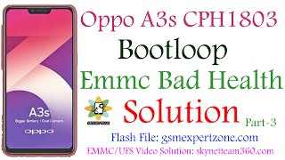 Oppo CPH1803 Logo Hang Emmc Bad Health Repair Part 3 || Emmc Repair Jtag || Skynet Team