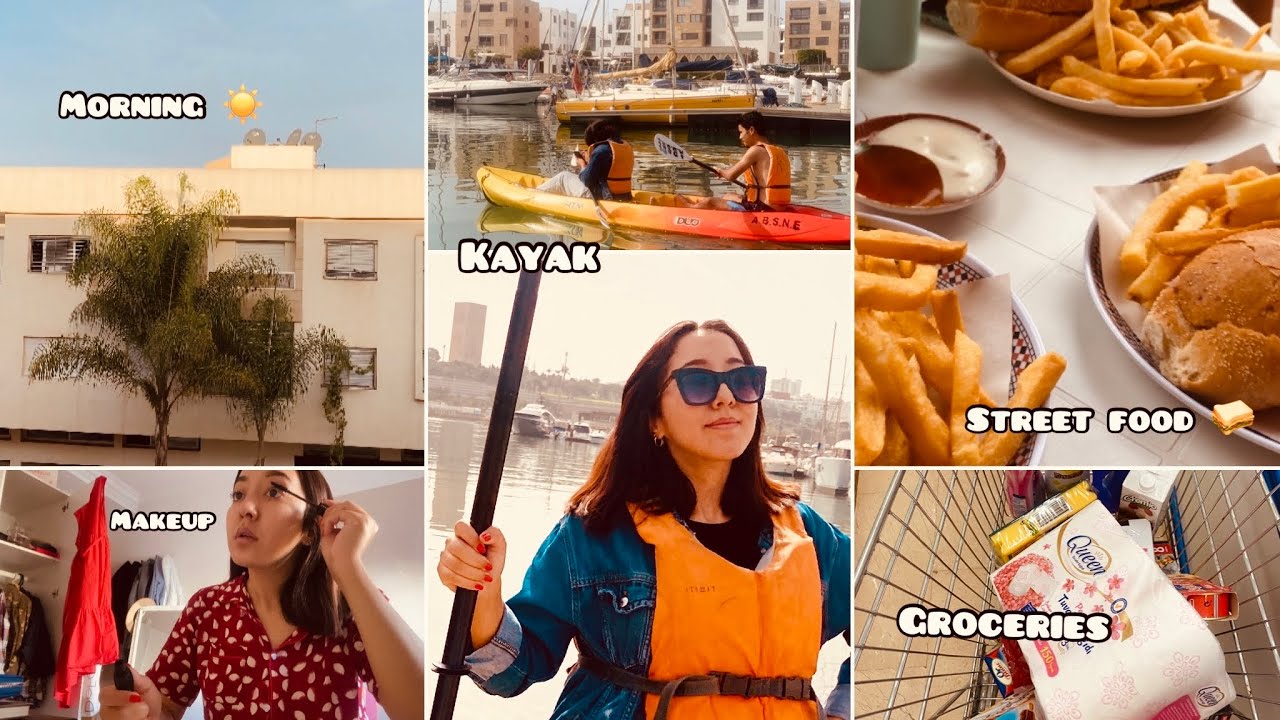 Vlog : First try of the kayak 🛶 quickly makeup 💄 grocery shopping 🛒