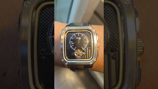 Fossil Inscription Square 2-Tone Dsilver Watch Me3237