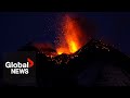 Italys mount etna erupts puts on spectacular show at dawn