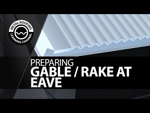 Finishing + Cutting Ends Of Gable And Rake Trim On A Metal Roof.  EASY Install Video Gable At Eave