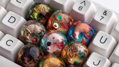 Dwarf Factory Artisan keycaps