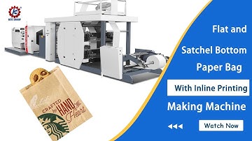 Eco friendly paper bag making machine | V bottom paper bag | double layer paper bag making