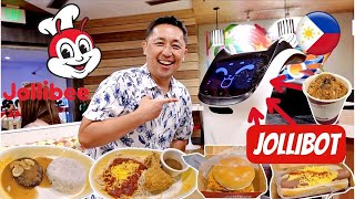 JOLLIBEE for the First Time! 🇵🇭 Our food was served by JOLLIBOT, Jollibee's NEW ROBOT employee!