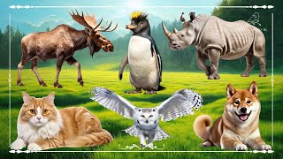 Sound Of Cute Animals, Familiar Animal: Moose, Penguin, Rhinoceros, Cat, Owl & Dog - Animal Paradise by Wild Animals 4K 782 views 7 days ago 30 minutes