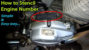 How to Stencil Engine and Chassis Number ( Motorcycle / Cars )