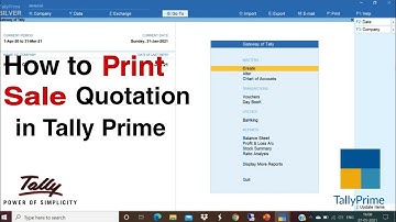 Print Quotation || How to Print Sale Quotation in Tally Prime || Mail & Export ( NITIN )