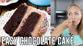 This is the best chocolate cake, and it's made completely from
scratch! ↓↓↓↓↓↓ click for recipe ↓↓↓↓↓↓↓
fudgy, moist, so richly chocolatey, you're going ...