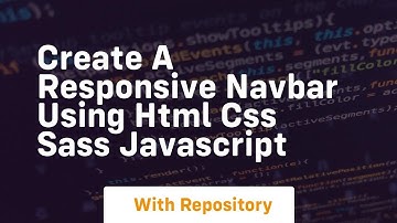 Create a responsive navbar using html css sass javascript