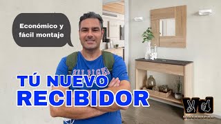 Vídeo: Mueble recibidor consola con espejo Andy