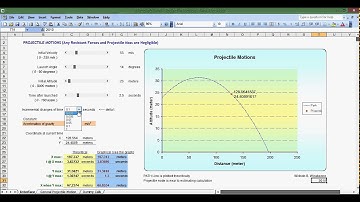 Excel Projectile Motion