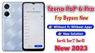 Tecno Pop 6 Pro FRP Bypass Android 12 | New Solution | Tecno be6/be7/be8 Without Pc Tecno ak sarkar