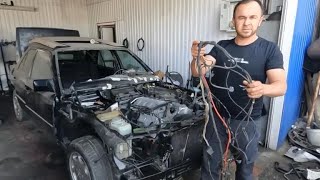 Установка 113motor. часть3 на W124 Mersedesbtnz.