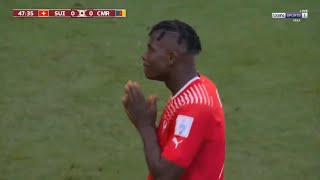 هدف سويسرا في الكاميرون واللاعب لا يحتفل لأنه سجل الهدف في بلده الأصلي في كأس العالم قطر 2022