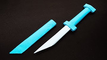 How to make DAGGER with a scabbard from A4 paper. Making a dagger from paper is easy.