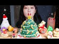 크리스마스 디저트🎄초코케이크 마카롱 먹방/CHRISTMAS DESSERTS * CHOCOLATE CAKE & MACARONS MUKBANG Eating Show デザート Kue