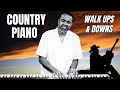 Country piano walk ups  walk downs  with grace notes  ghosts  easy stepwise tutorial