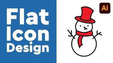 How to Flat Icon Design Snowman Tutorial | Adobe Illustrator