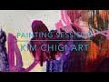 Kim chigi abstract acrylic painting session 3