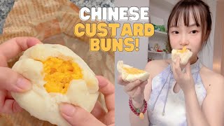How to Make Chinese Custard Buns (Nai Wong Bao, 奶黄包) | Soft, Sweet \& Creamy!