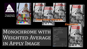 Converting to Monochrome (Black and White) with a Weighted Average in Affinity Photo
