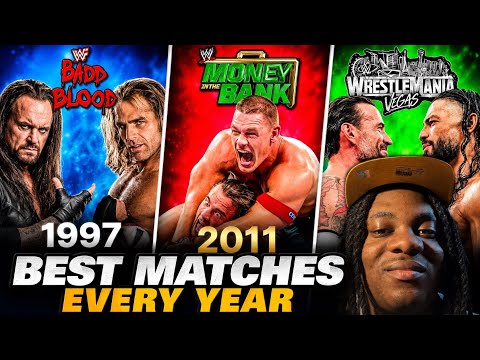REACTING to Best WWE Matches every year...