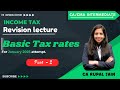 Basic Income Tax Rates |  Part 2 | CA.CMA Intermediate | for January 2025 attempt | CA Rupal Jain