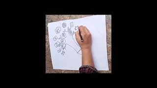 Draw tree art for social media/#viralvideo #social #media #tree #easy #drawing/Haa-Meem 4science