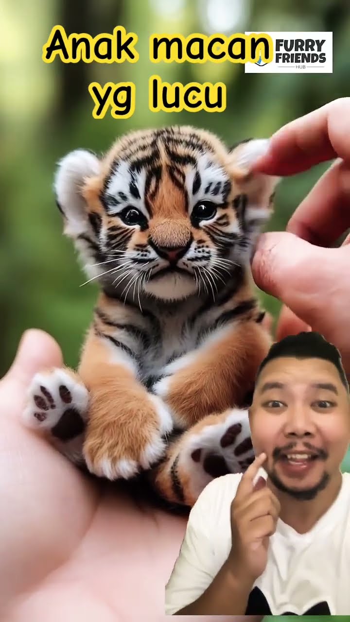 ANAK MACAN YANG LUCU!!!? #tiger #adorable #animals #cute #shortsfeed