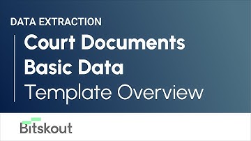 Court Documents Data Extraction - Template Overview