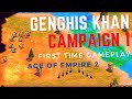 GENGHIS KHAN CAMPAIGN 1 FIRST TIME GAMEPLAY AGE OF 