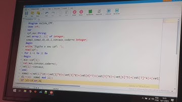 Algoritmo de validação do cpf pascal
