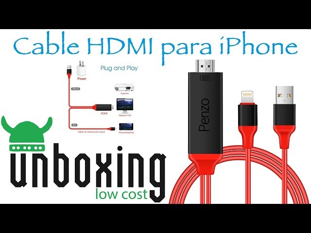 📱 Cable HDMI para iPhone e iPad. Como conectar iPhone e iPad a la  televisión. U&R Low Cost 