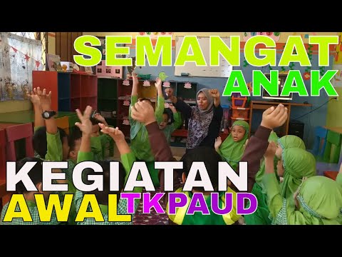 Semangat Anak TK saat Kegiatan Awal Pembelajaran | Guru tk mengajar