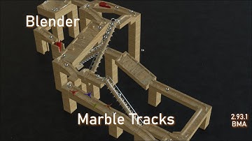 Marble Tracks V1 (Blender Rigid Body Simulation)