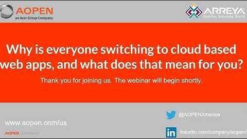 2022 Arreya + AOPEN PWA Webinar