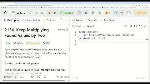 Keep Multiplying Found Values by Two - Leetcode 2154