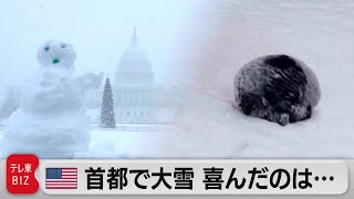 首都で大雪　バイデン大統領も困った　大喜びしたのは…（2022年1月5日）