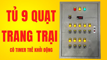 Tủ điều khiển 9 quạt 3 pha trại lại bảo vệ mất pha kẹt quạt, tự động theo nhiệt độ  | Tu Dien DITICO