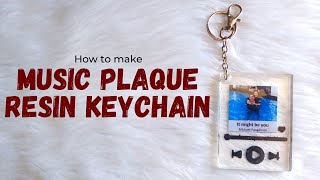 Music Plaque Resin Keychain Tutorial | Handmade Small Business | Resin Crafts