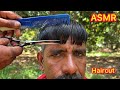 ASMR youngest barber 💈 in the world fast and aggressive haircut in mango farm