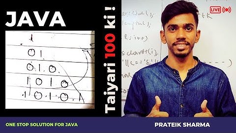 Pattern in java Computer Class 10 ICSE ISC Java Programming