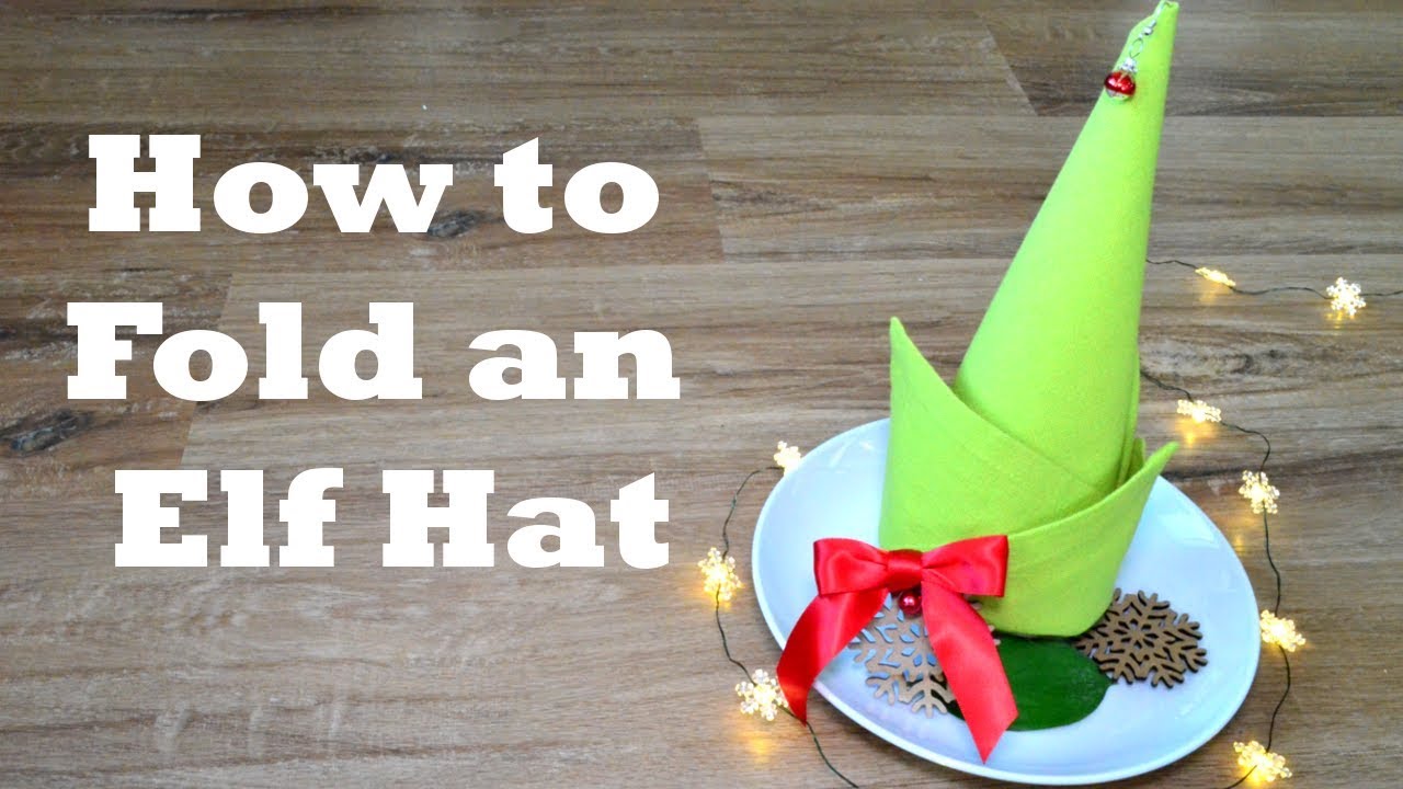 elf-hat-napkin-folding-tutorial-1-minute-video-tutorial-episode-27