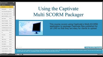 Using Adobe Captivate Multi-SCO Packager