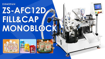 Zonesun ZS-AFC12D Automatic Spout Pouch Filling Capping Machine #spoutpouch #fillingcappingmachine