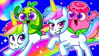 Rainbow Unicorn Song 🌈🦄 Magic Animals 🐰✨ Kids Songs by VocaVoca Bubblegum🥑