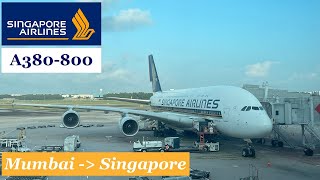 Singapore Airlines A380-800 - Mumbai (BOM) to Singapore (SIN) - SQ423 Economy - Flight Review #045