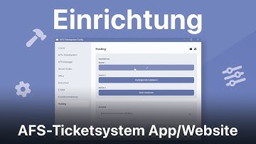 Einrichtung AFS-Ticketsystem App/Website | AFS-Software