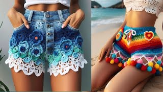 Beautiful Crochet Shorts Design// ( Sharing Ideas) #Crochetando #Crocheting